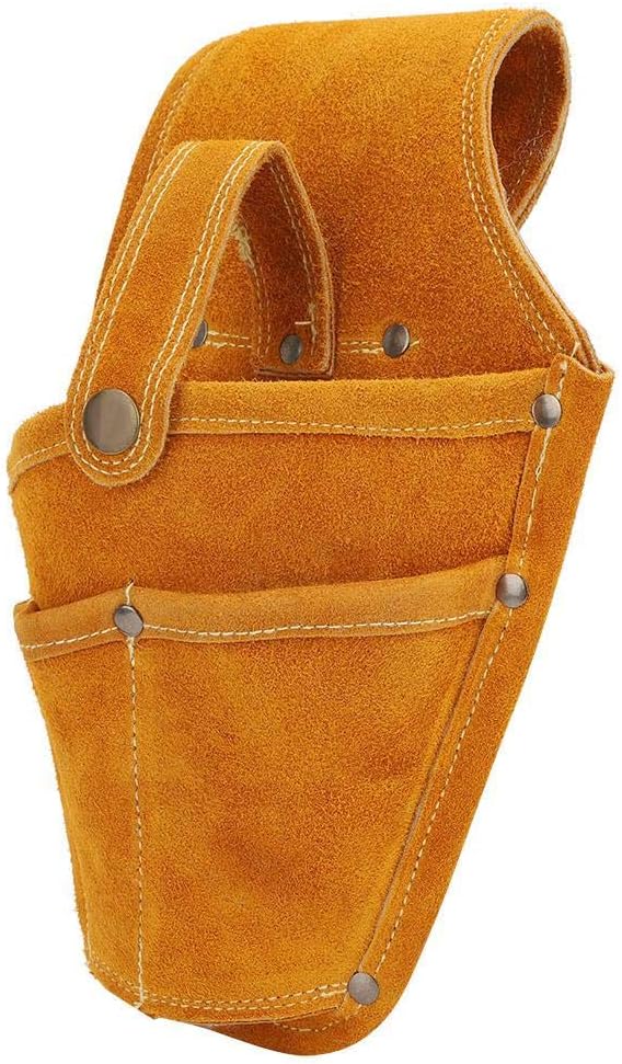 Hardware Tool Storage Bag Wearable Multifunctional Yellow Cowhide Tool Waist Bag Toolkit