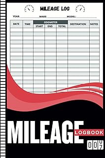 Mileage Log Book For Car: Odometer Tracker Logbook, Mileage log book for business or Personal Taxes, Auto Mileage Journal (6x9 inch, 112 pages)