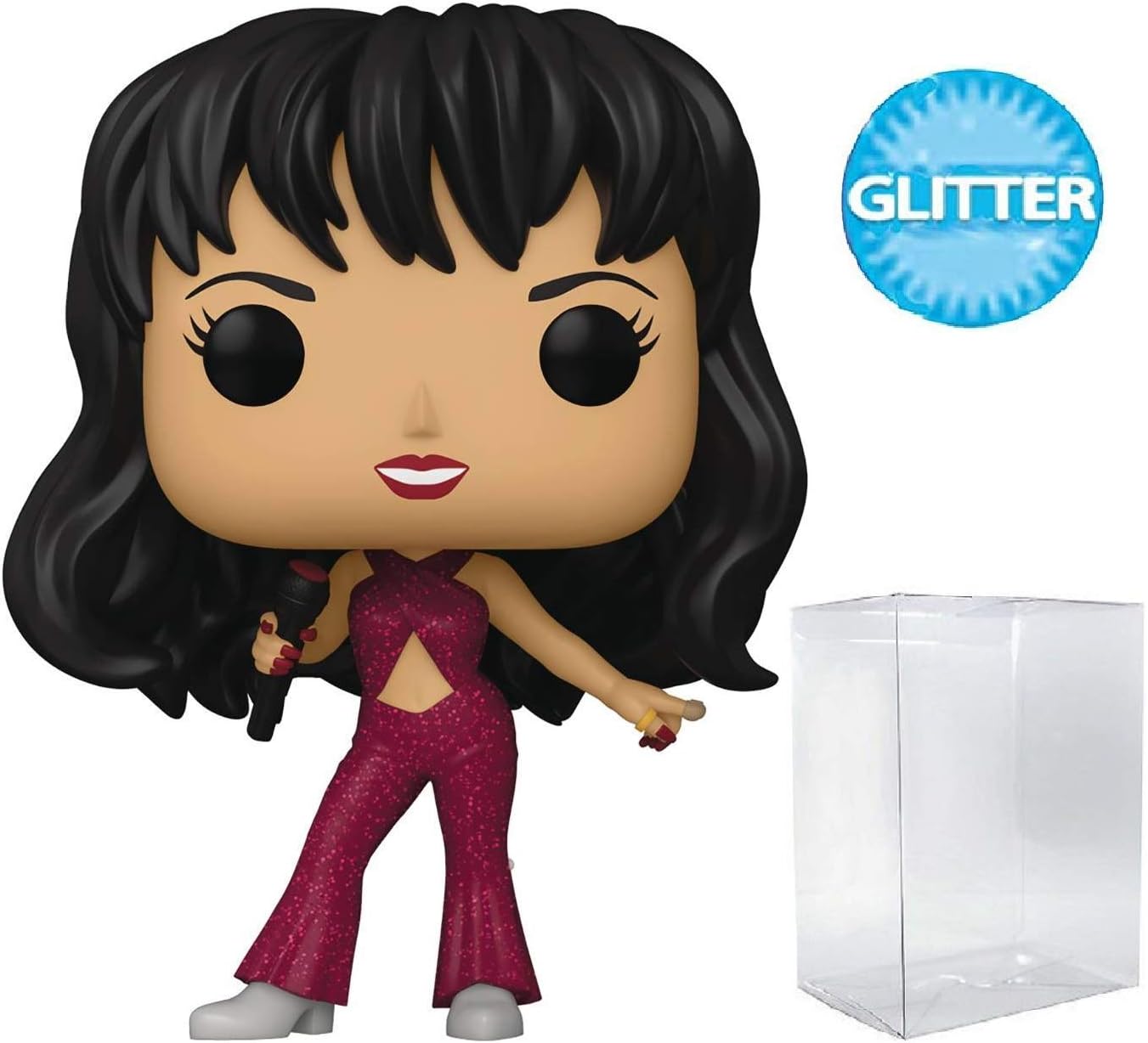 Funko Selena (Burgundy Outfit) Pop! Vinyl Figure (Bundled with Compatible Pop Box Protector Case), Multicolored, 3.75 inches