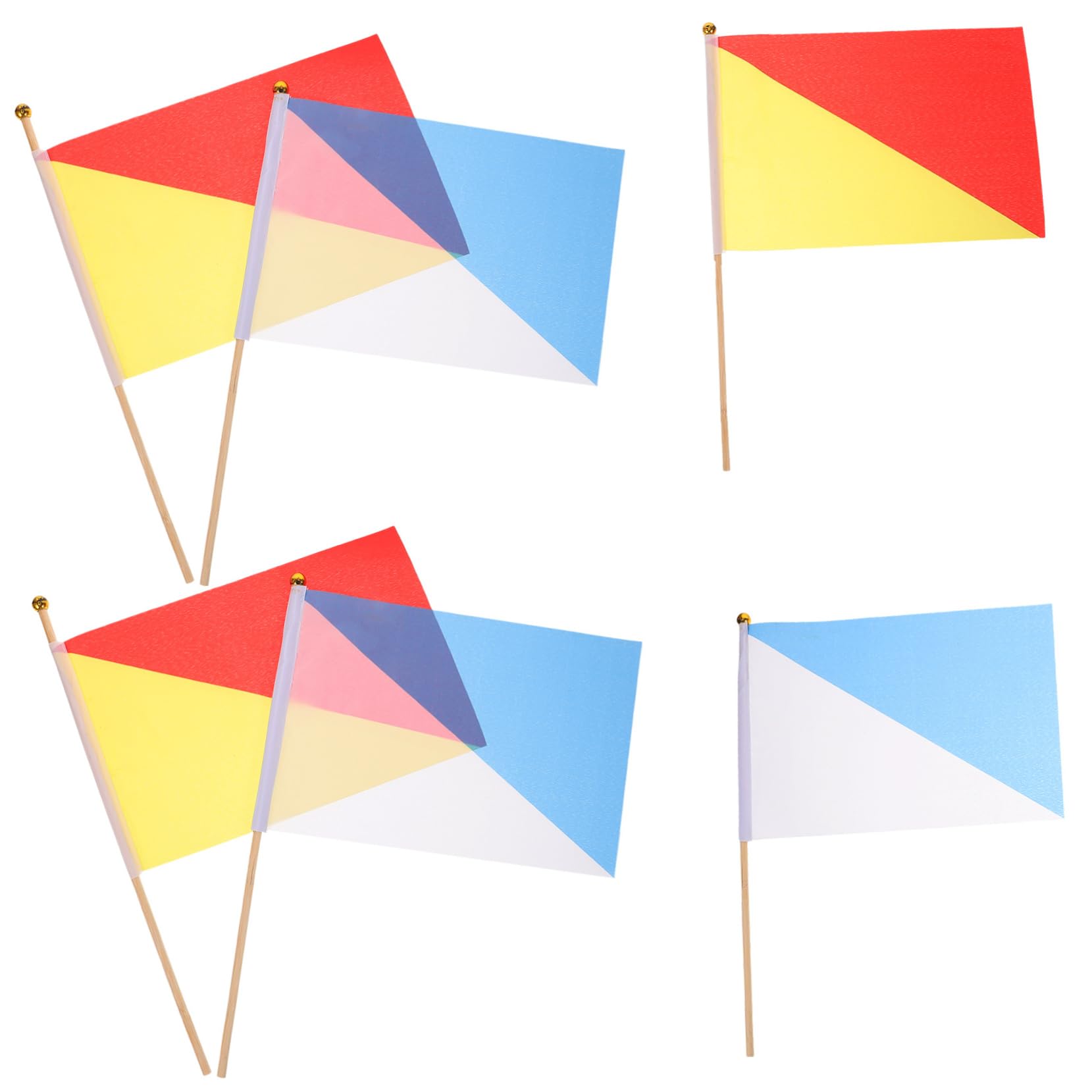 Toddmomy 4 Sätze Signalflaggenstange Leitflaggenmasten Montierte Schiedsrichterflaggen Fußball Werbeflaggen Campingflaggen Flagge Mit Hakensatz Marine Marine Holz 6 Stück * 4