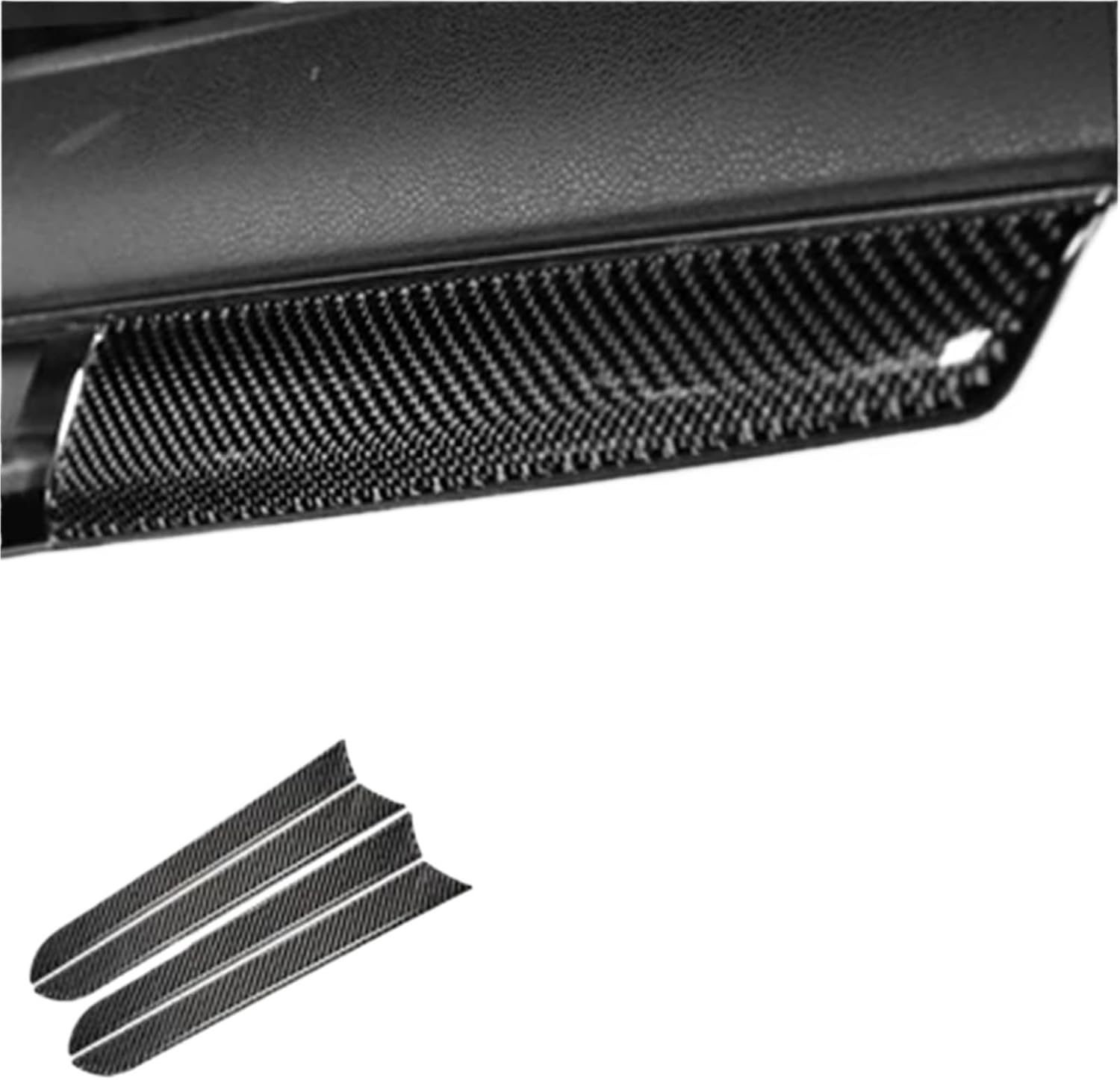 for A4 B8 2009 2010 2011 2012 2013 2014 2015 2016 Carbon Fiber Left Driver Side Dashboard Decor Cover Trim(E)