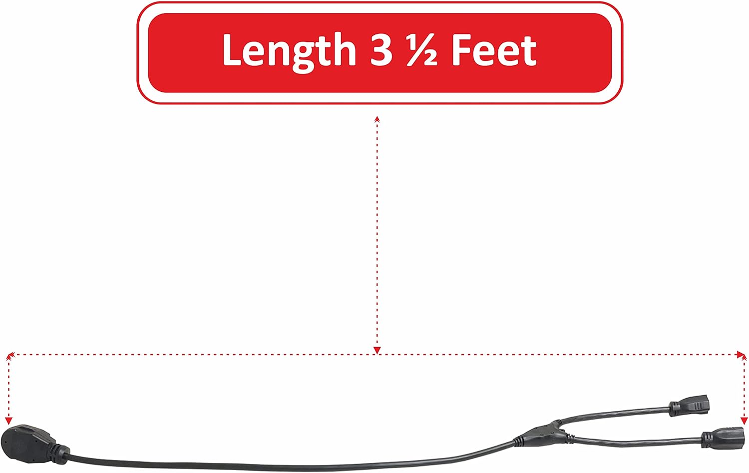 Summit YCORD3P NEMA 14-30P 3-Prong 208-240V Y Cord Male can Connect with NEMA 6-20R or NEMA 6-15R Female, 44 Inch Long, UL Standard, Perfect for Your Dryer and Washer or Any Other Appliance
