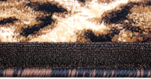 Miniatura 8 de Alfombra con diseño de animales Skinz 73, color negro (5 pies x 7 pies)