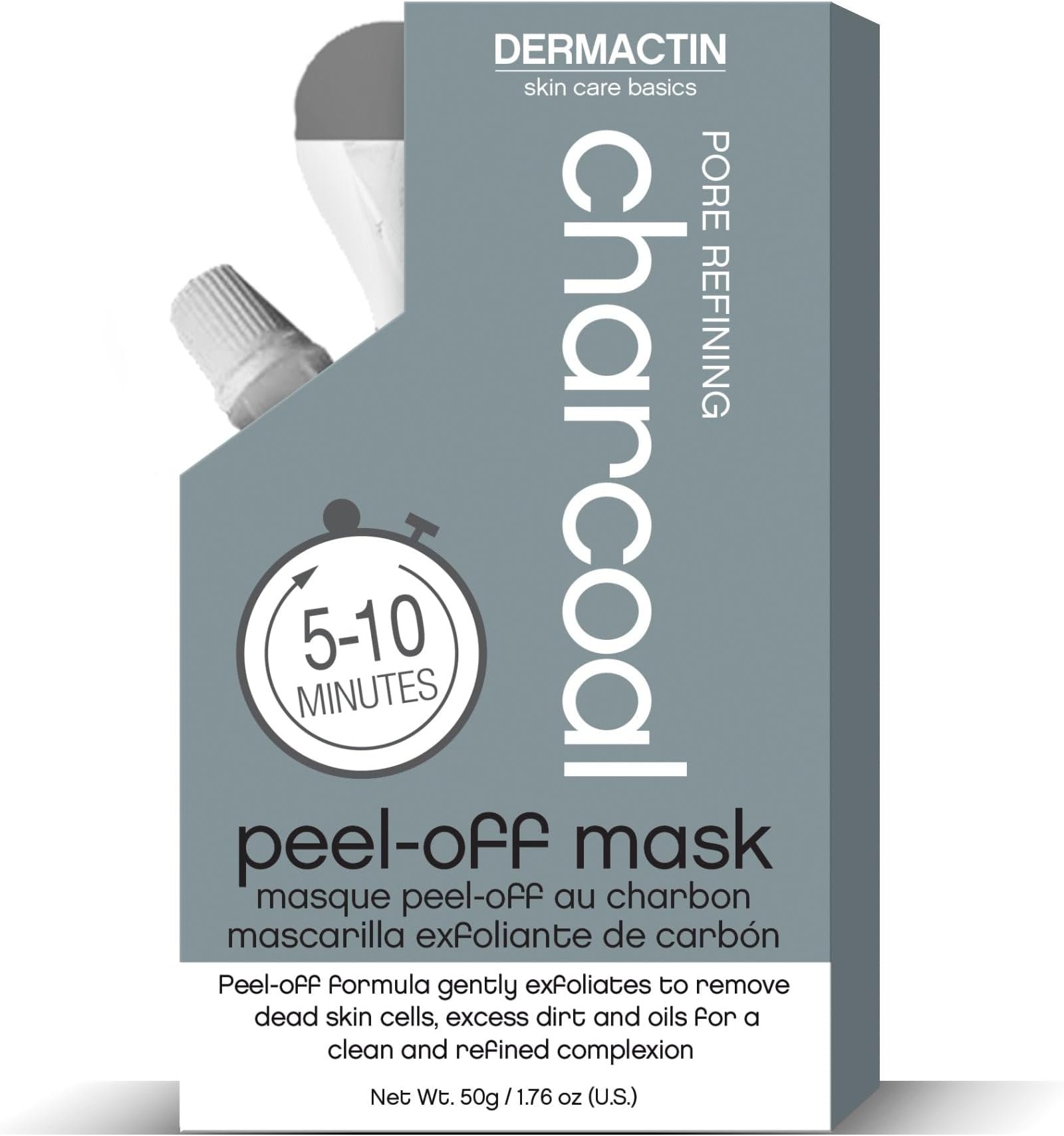 Dermactin Pore Refining Charcoal Peel Off Facial Mask 1.76 oz.