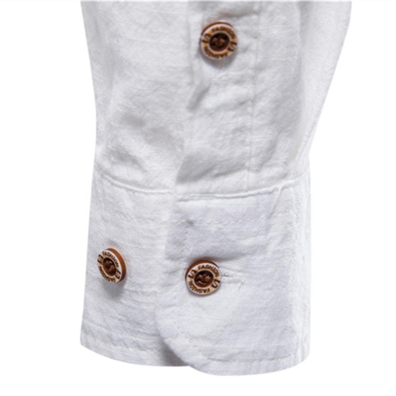 Camisa social de algodón de primavera para hombre, color liso, manga larga, con solapa, casual, para hombre