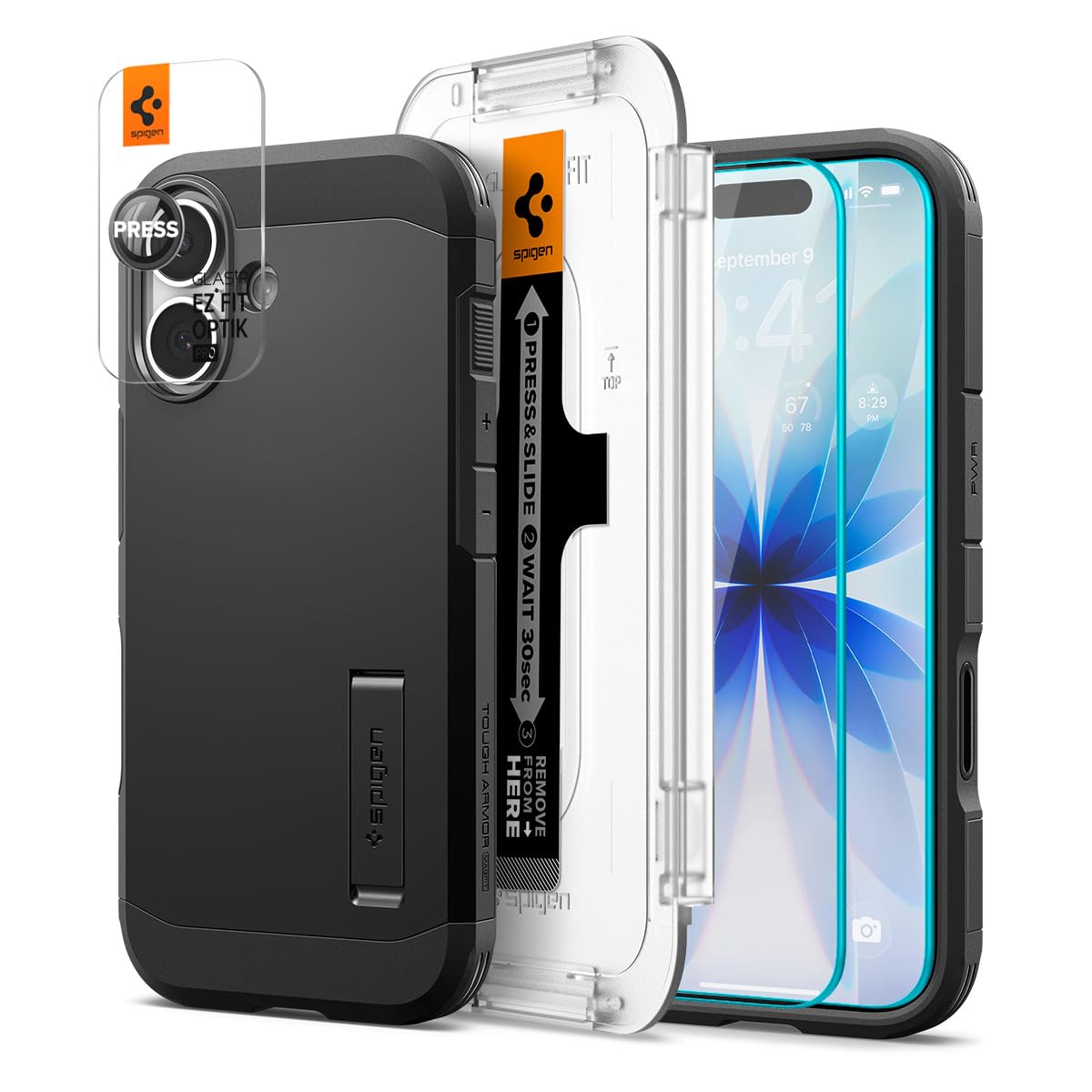 Coque MagSafe iPhone 17 Spigen Pack Tough Armor anti-rayure pour objectif et écran