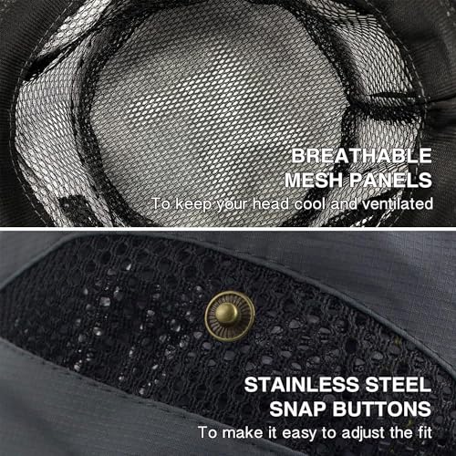 Image of Sun Hat for Men, Wide Brim Summer Protection Cap, Round Cap for Men, Beach Fishing Hat for Hiking, Fishing, Gardning, Travel