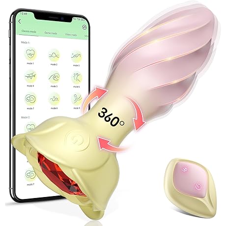 Butt Shower: Adult Sex Toys for Women/Men, APP Remote Control Vibrating Anal...