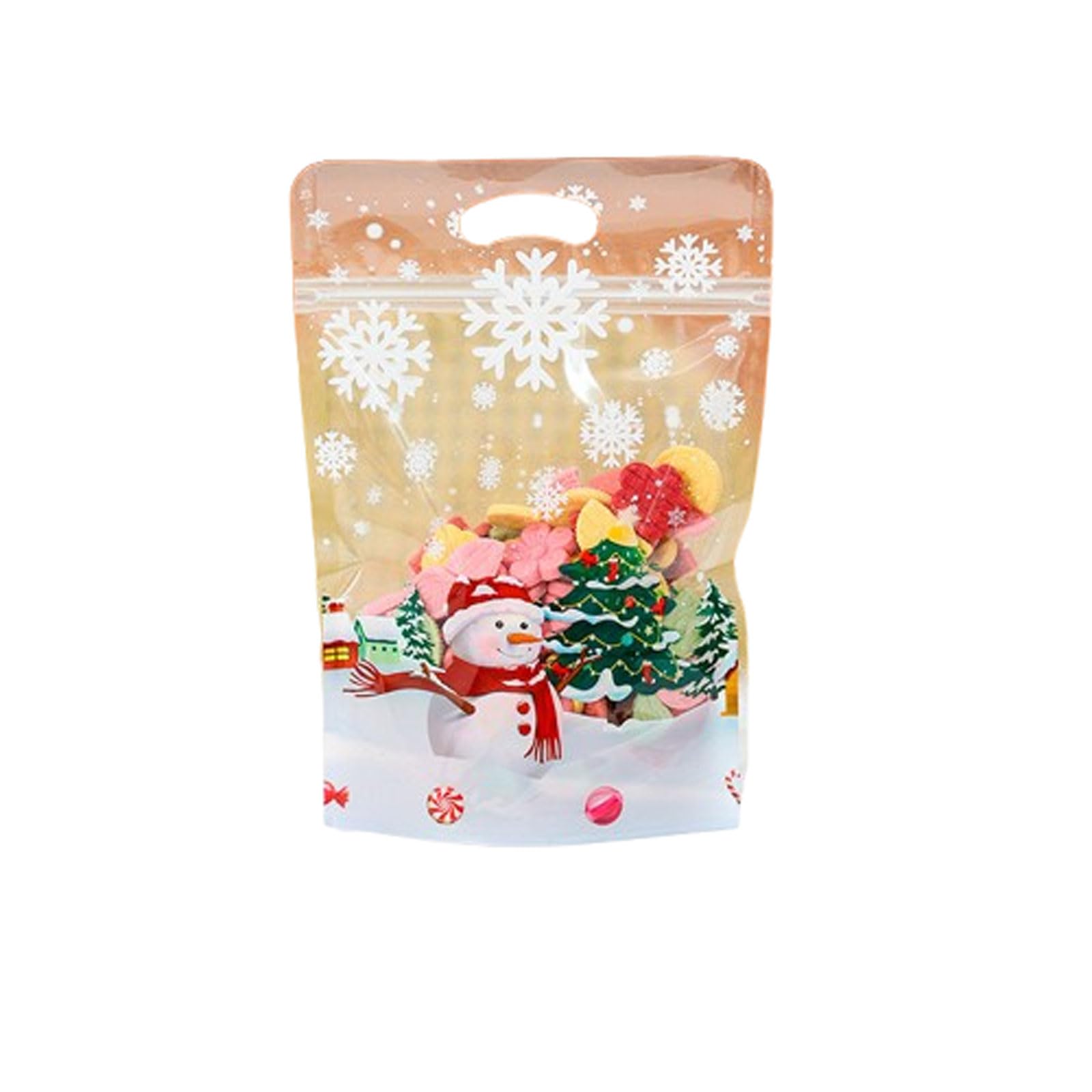Serendipitouswhisper Snowman Christmas Cellophane Bags,Sparkling Transparent Christmas Snowflake Treat Bags,Moreversatile Plastic Packaging For Cookies,Candies,Snacks,Decorations