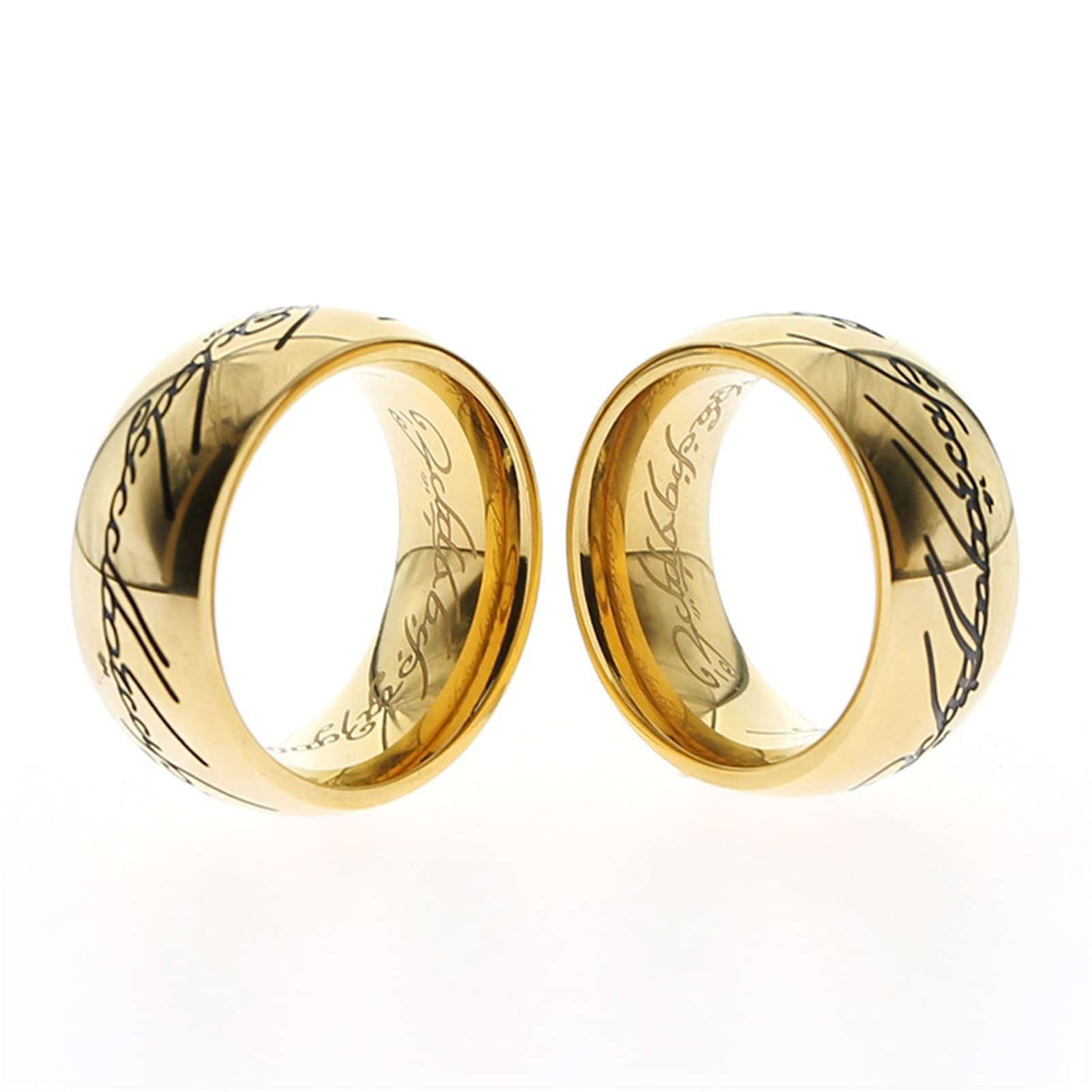 BOLNL 304 Edelstahl Alphabet Penis Ringe Cockring, 26mm/28mm/30mm Metall Bondage Eichelring Enhancer Keuschheit Ringe Intimschmuck SM Erotik Verzögerung Sexspielzeuge für Männer,Gold,30 mm