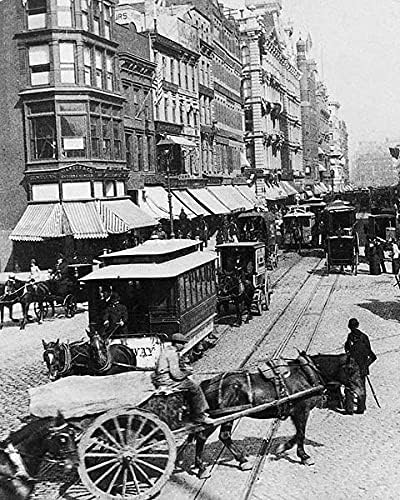Broadway & Union Square, New York City 1892 11x14 Photograph Photo Print