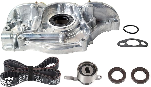 MPLUS Timing Belt Kit & Oil pump TCK224 Fits for Honda, 1993-1995 Civic Del Sol Si 1.6L 1590CC 97CID L4 SOHC, 16 VALVE, ENG CODE "D16Z6", 1998-2000 Civic GX CNG SOHC, 16 VALVE, ENG CODE "D16B5"