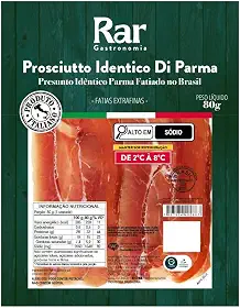 Rar Gastronomia Presunto Parma Fatiado Interfolhado 80g