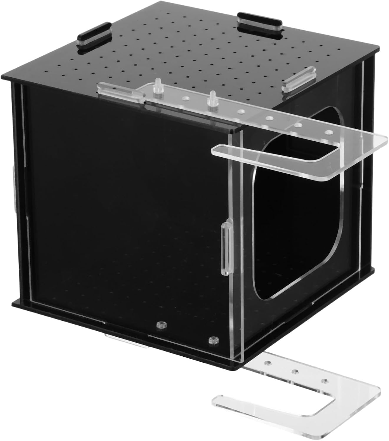 VICASKY Acrylic Aquarium Fish Breeding Box with Water Flow Control and Continuous Visibility, Medium Isolation Incubator Tank for Betta and Guppy Fry Acclimatizing in Home Aquariums, 6x6x6