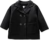Aivtalk Toddler Boy Double Breasted Dress Coat Classic Wool Blend Warm Peacoat for Kids Button Down Trench Coat