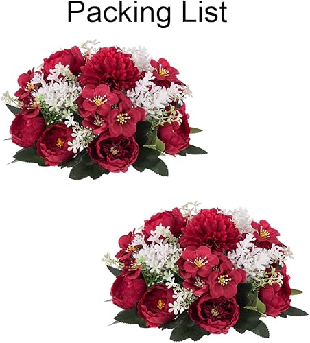 Miniatura 60 de Centros de mesa de bolas de flores para mesas: 10 piezas de flores blancas para centros de mesa, arreglos florales, centro de mesa para boda