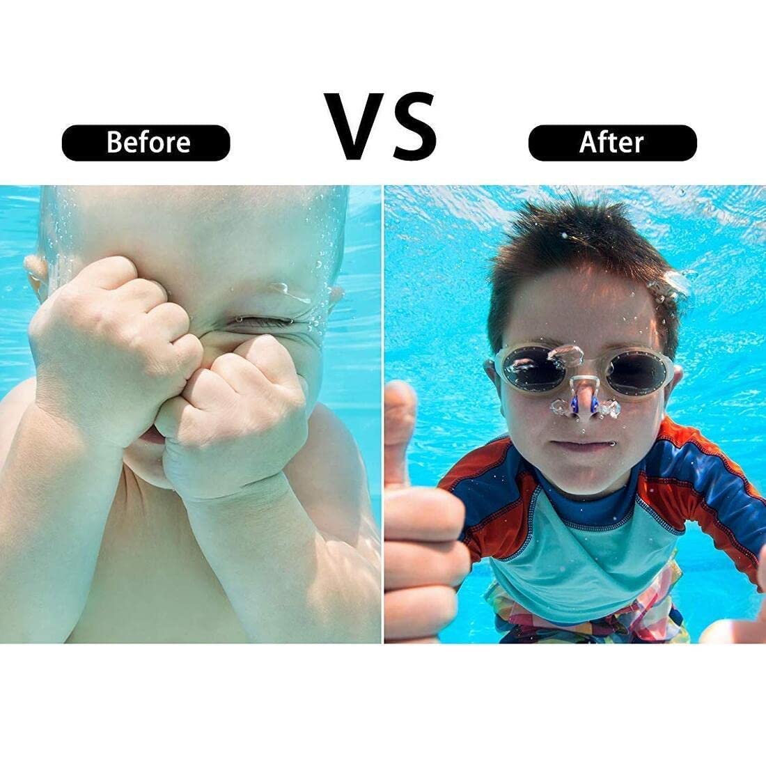 Digital Shoppy Silicone Swimming Nose Clip with Ear Plugs Set for Swimming or Other Watersports (black) 2
