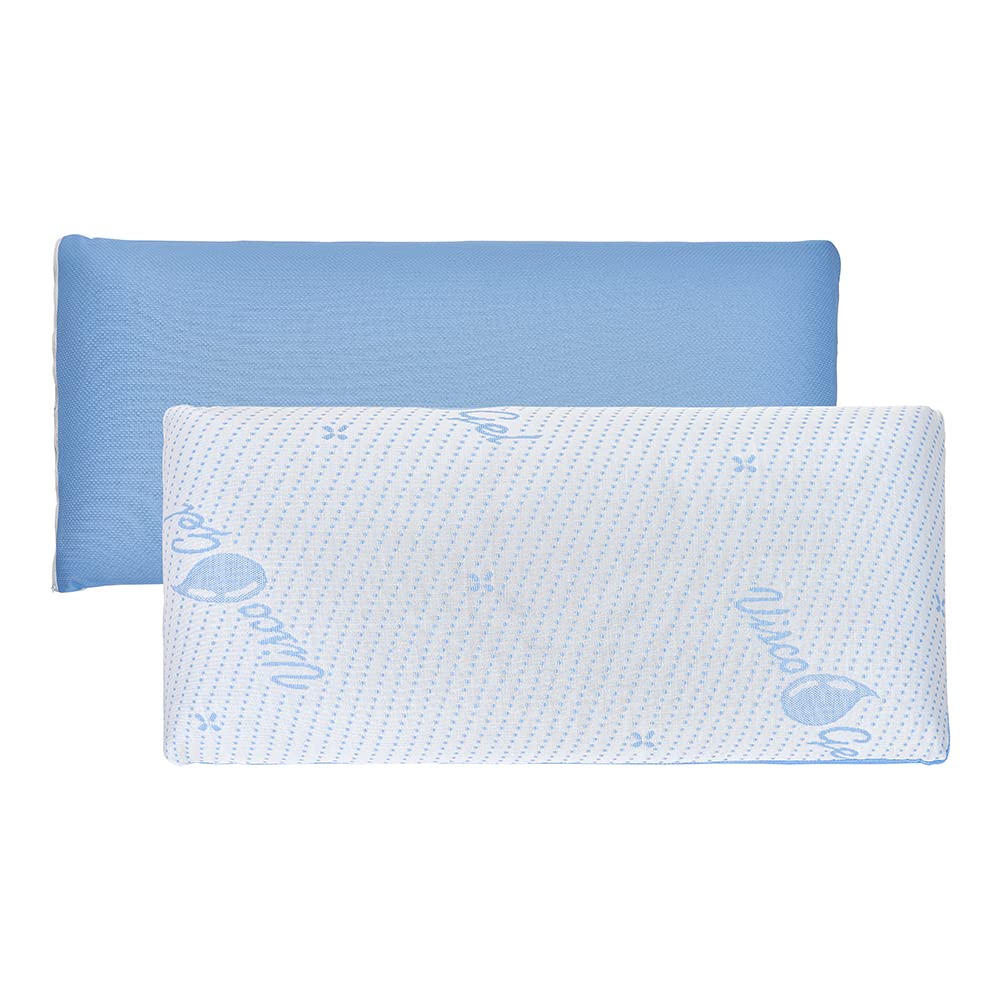 DECASATEXTIL® Almohada viscoelástica Visco Fresh: Temperatura regulada y Soporte Adecuado para un sueño reparador y Fresco Que Mejora la Calidad de tu Descanso. (Pack de 2-70cm)