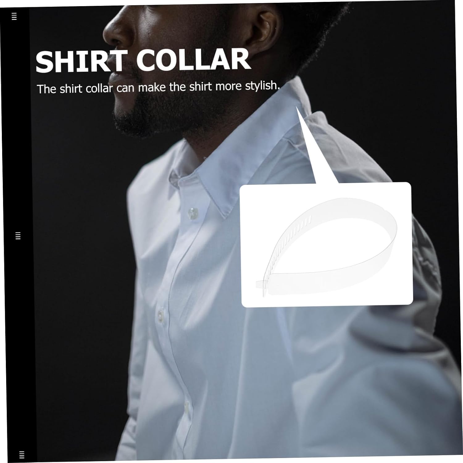 100pcs Shirt Collar Mens Accessories Dress Collar Lift Collar Fixing Strips Blouse Collar Strips Collar Inserts Shirt Organizer Tools Collar Fixing Tools Plastic Transparent