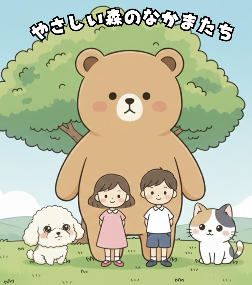やさしい森のなかまたち: くまと犬と猫と馬、そして子どもたちの癒しの塗り絵
