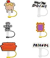 Vista 17 de Paquete de 6 tapones de 10 mm para pajitas compatibles con las pajitas más anchas de Stanley y Simple Modern (Paquete divertido)