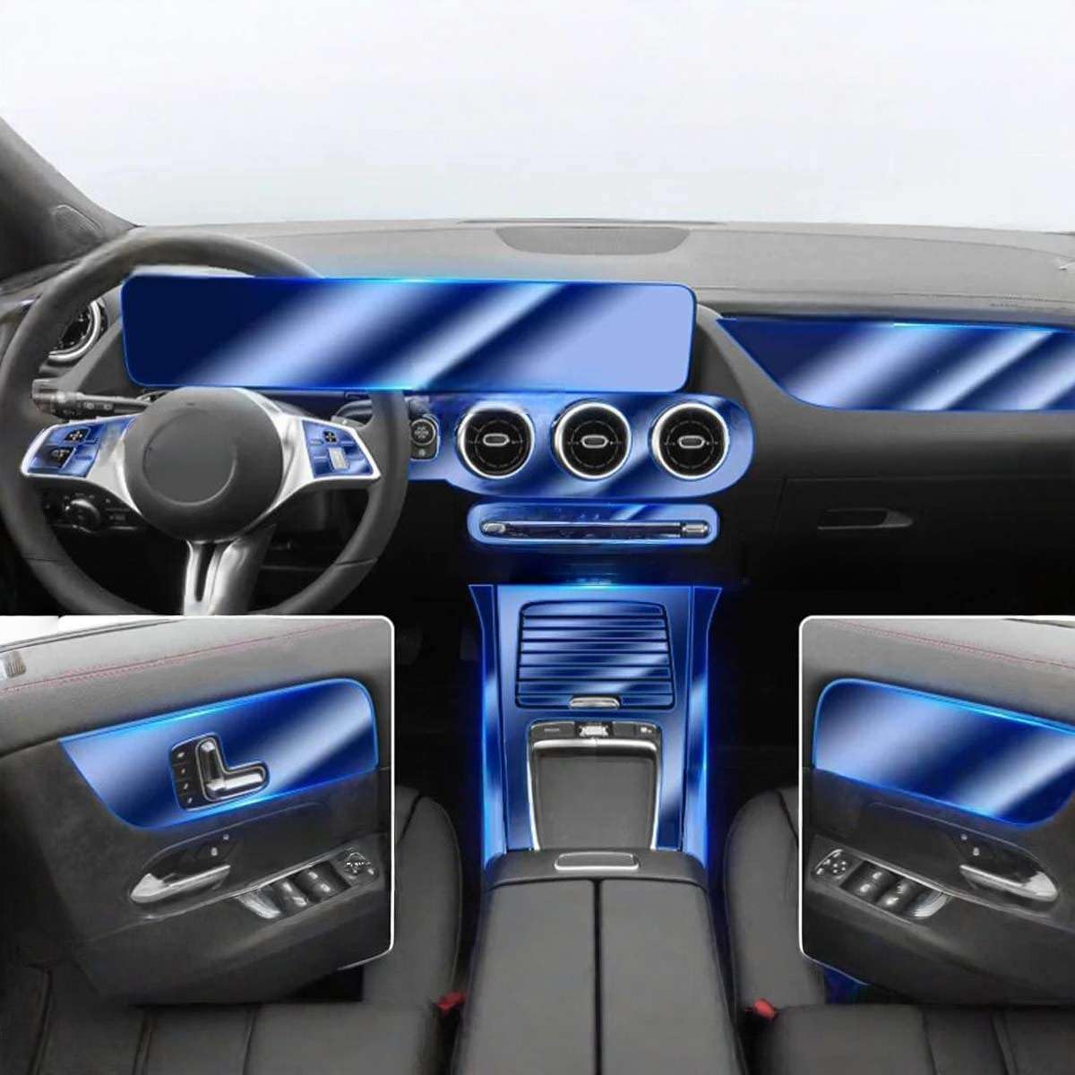 Car Interior Center Console Media Dashboard Navigation TPU Protector Film Anti-Scratch, for Mercedes Benz AMG GLA 2024 2025