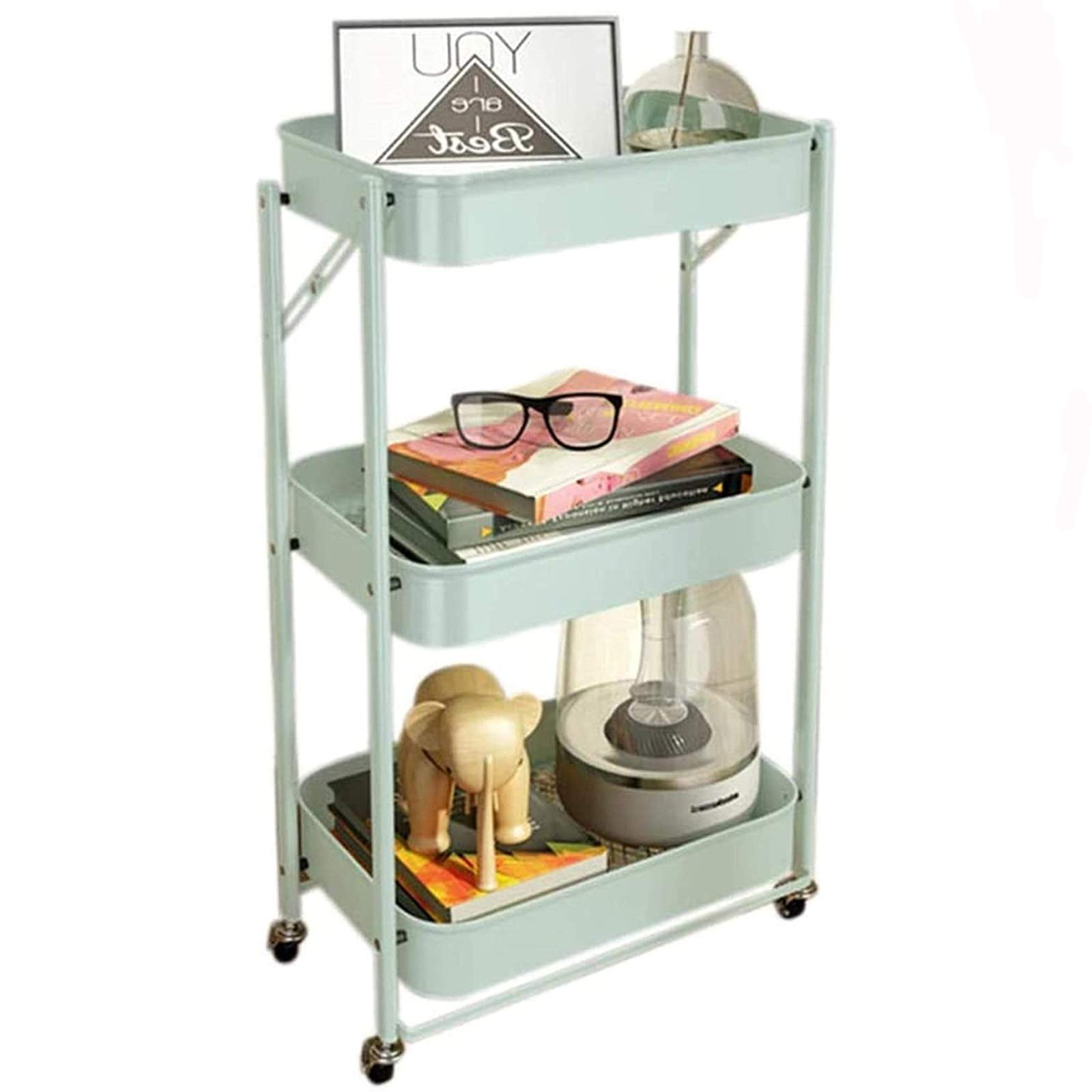 Składany i wielofunkcyjny 3-poziomowy wózek ogrodowy przesuwny idealny do salonu lub sypialni. Wymiary 45x29,5 77 cm. Łatwy do przenoszenia. Nadaje się również do biura