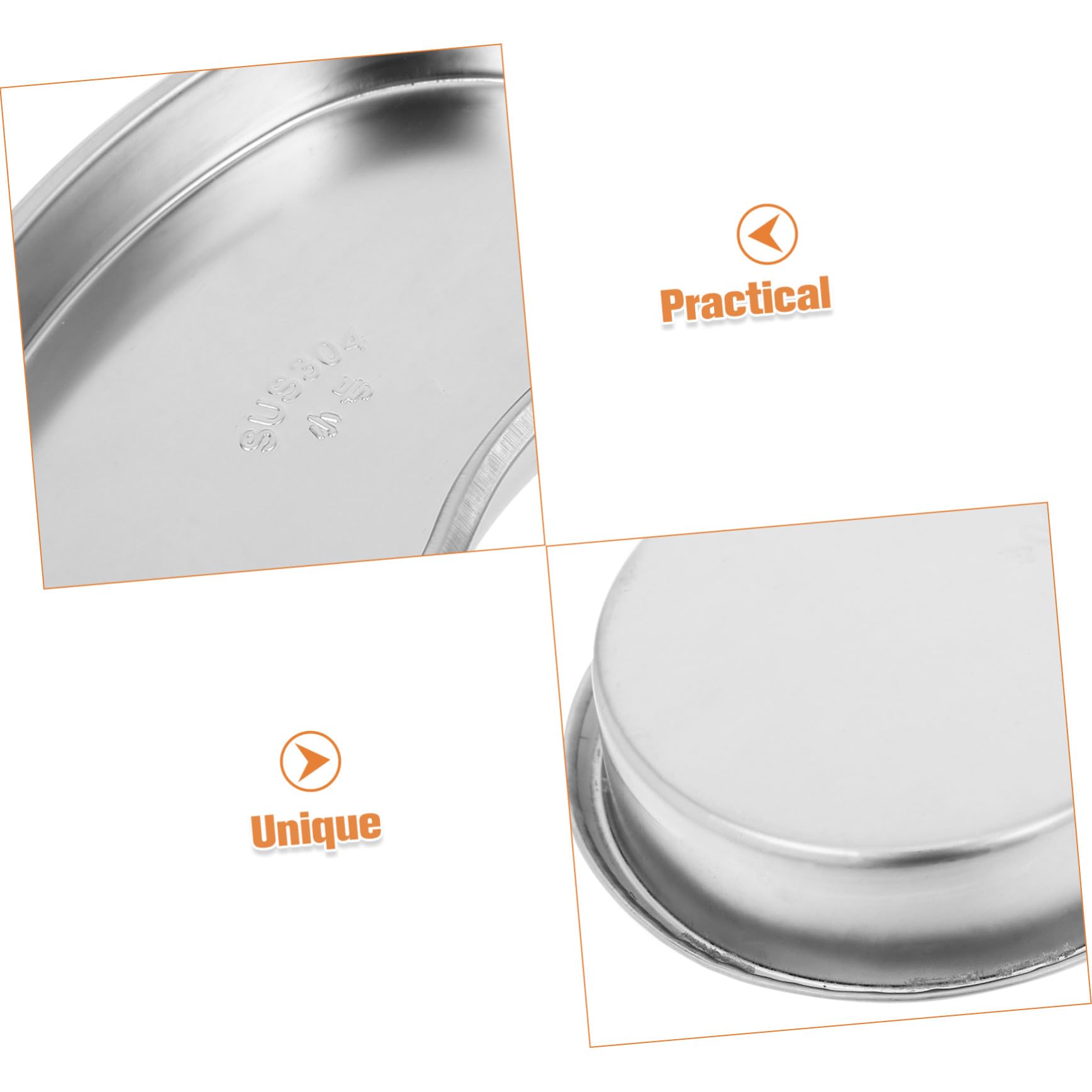 Cabilock Bandeja Oval de Acero Inoxidable Resistente Costuras para Instrumentos Médicos Reutilizable y Prueba de Fugas para Uso Clínico y Quirúrgico de Pequeño