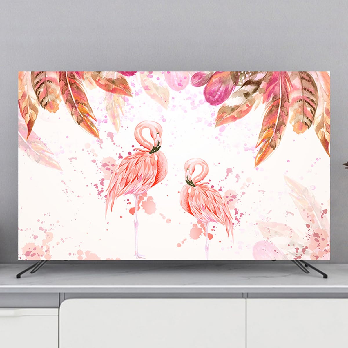 Amazon.co.jp: テレビカバー布ピンクフラミンゴシリーズカラープリント