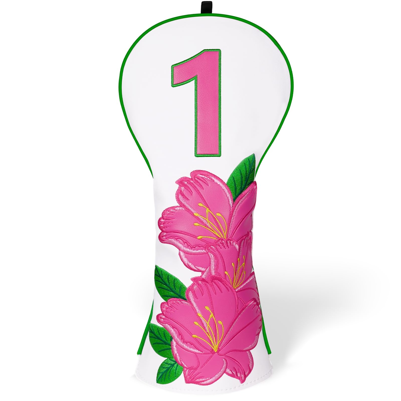 LZFAN Golf DF3 Mallet Putter Cover Golf Club Head Cover Golf Head Cover Driver Flower Embroidery (Driver)