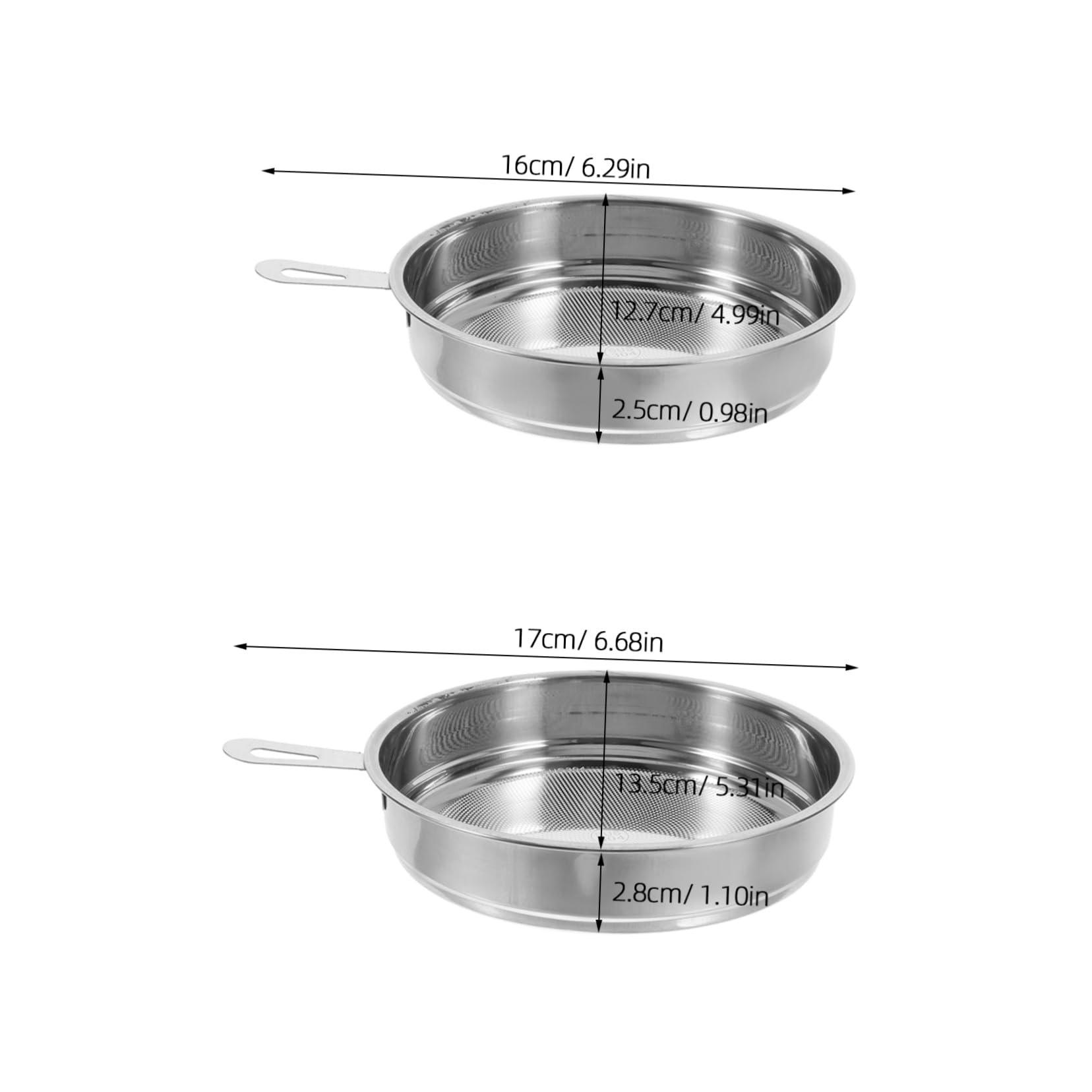 Unomor Lab Sieve Tea Filter Test Sifter Soil Sifter Garden Potting Sieve 2pcs Fine Mesh Strainer Easy to Install