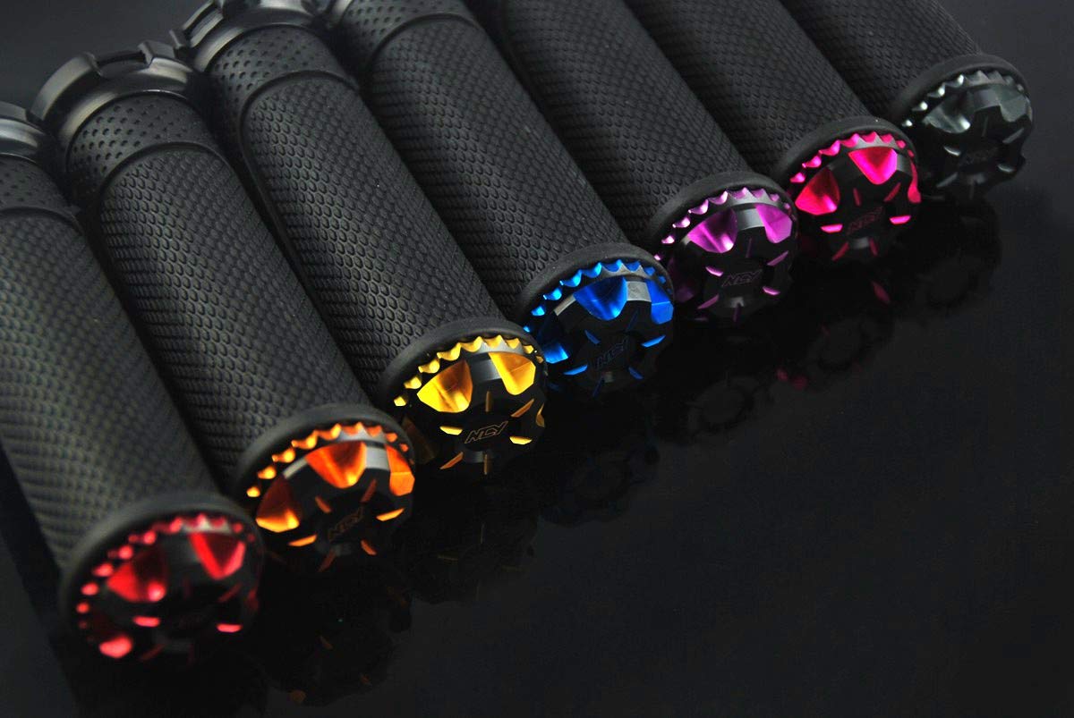 Amazon.co.jp: NCY 汎用ダブルアルマイト アルミバーエンド グリップ