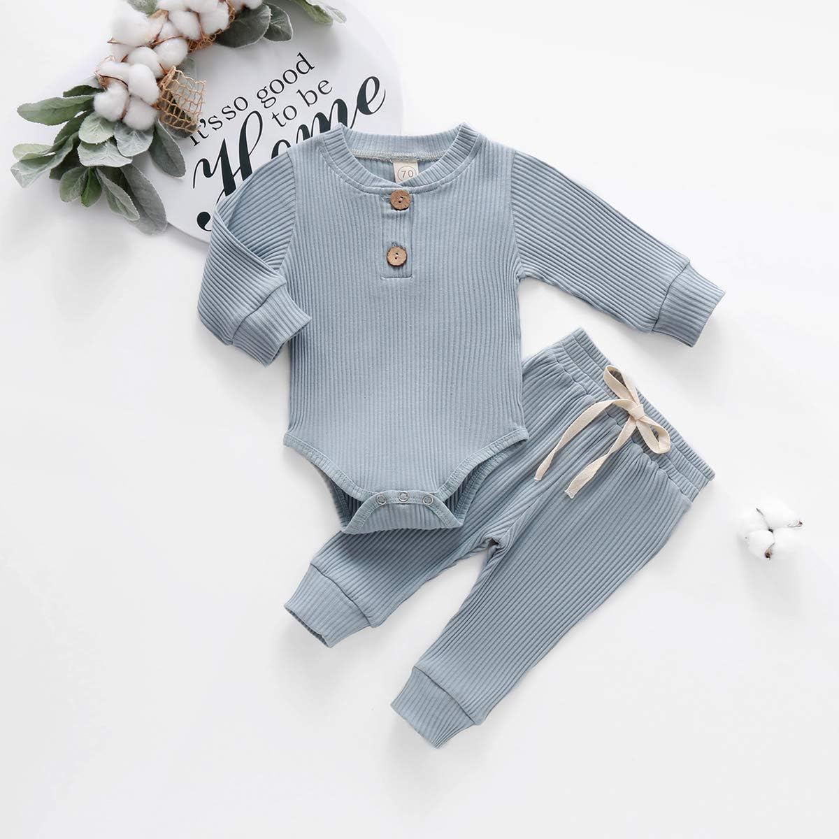 Bmnmsl Newborn Baby Boy Fall Clothes 3 6 12 18 24 Months Outfits Long Sleeve Knitted Cotton Romper & Pants Infant Winter Sets - Image 3