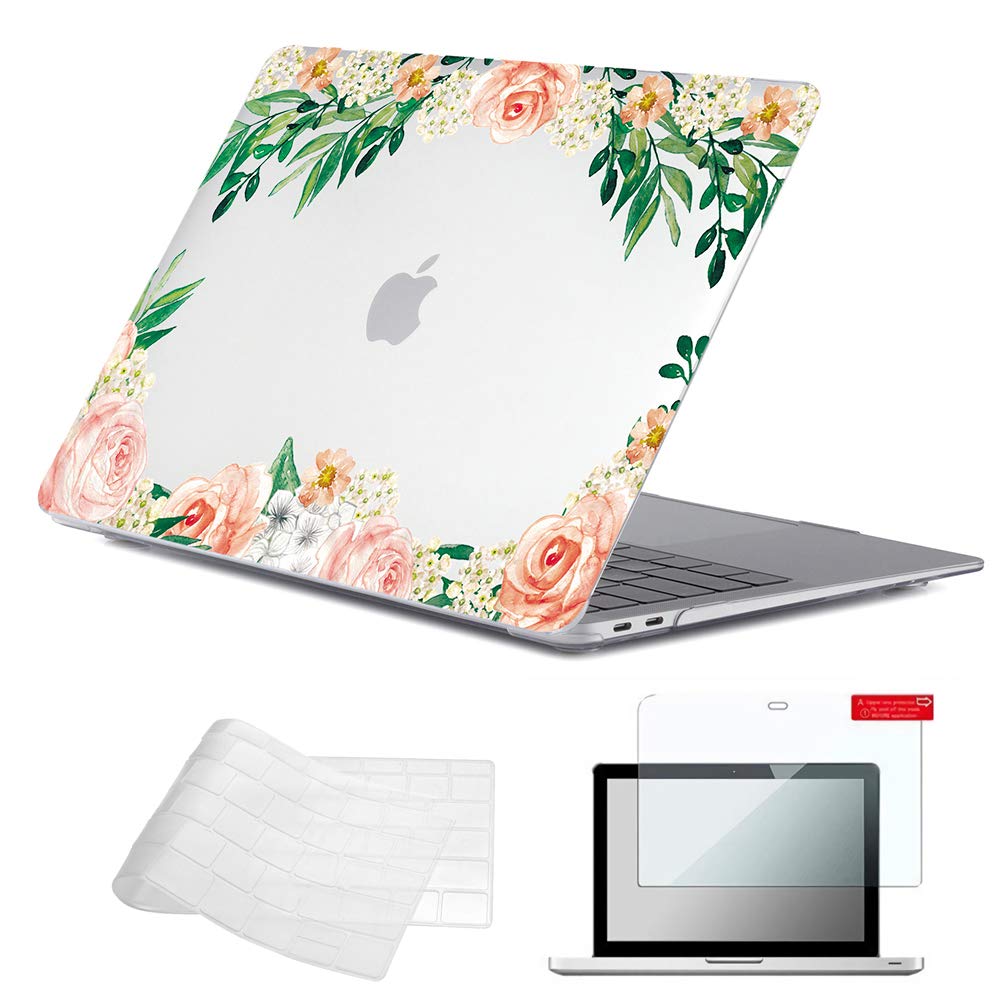 Se7enline Compatible with 13.6 MacBook Air Case M2 M3/M4 2022-2025 for Mac Air 13.6-inch A2681/A3113/A3240 Laptop Hard Shell Case with Keyboard Protective Cover & Trackpad Protector, Colorful Floret — view 86