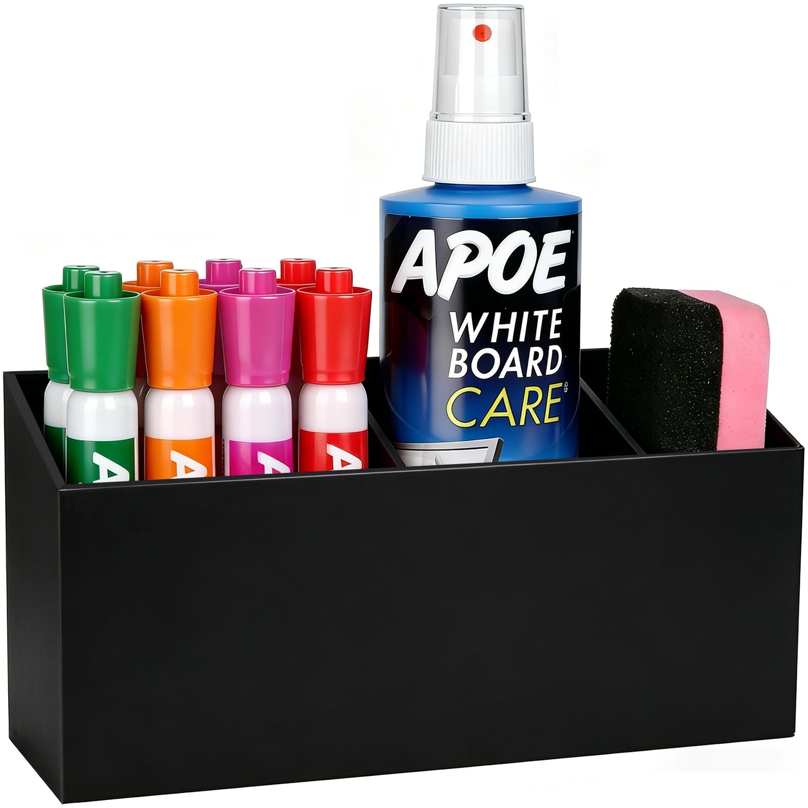 Porte-stylo en acrylique transparent noir pour bureau et papeterie