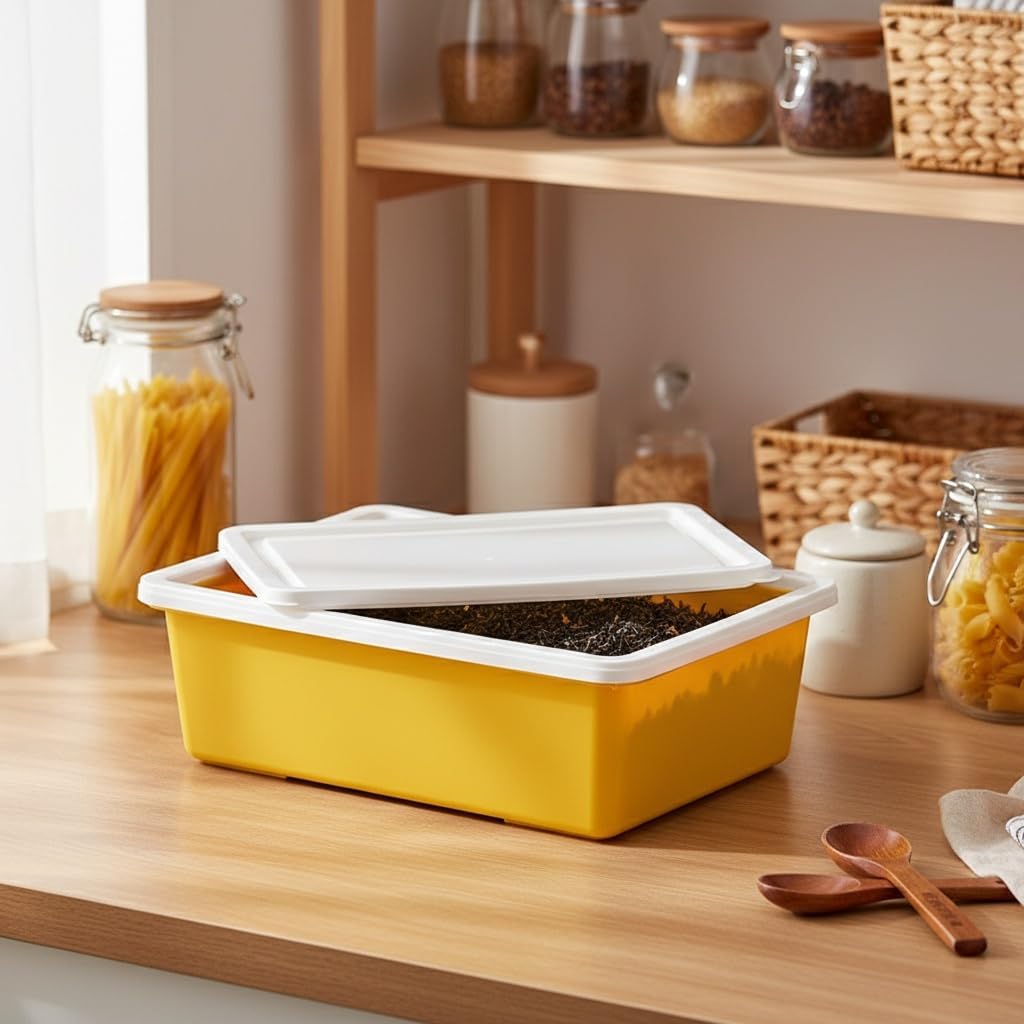 Versatile Storage Bin With Lid For Organizing Toys Clothes And More Durable Containers Perfect For Sensory Play Home Or Classroom Use(2)