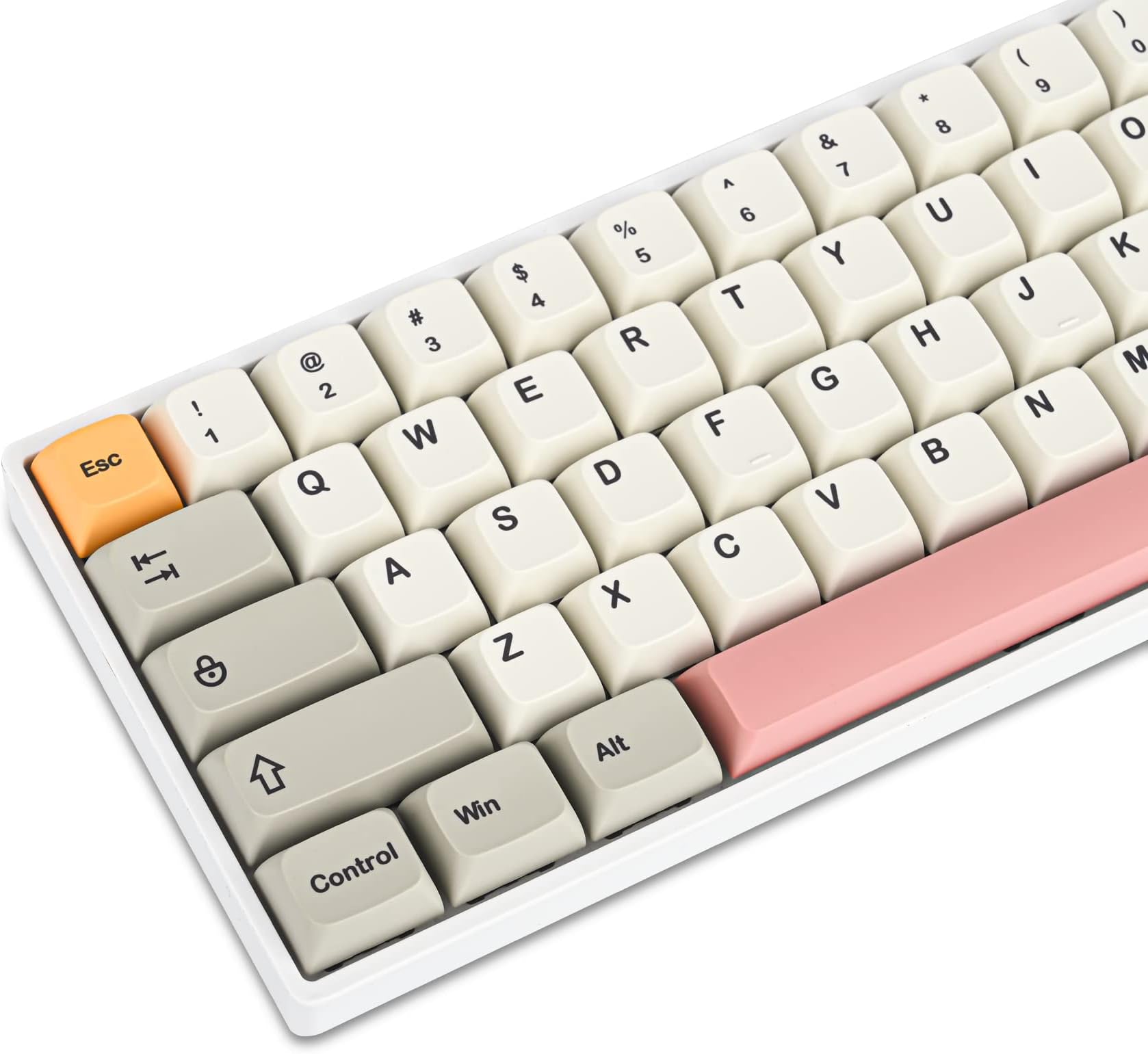 Guffercty kred 9009 Retro XDA Profile Keycaps Set - Minimalist Dye-Sub PBT Compatible with 60%/65%/75%/96% Mechanical Keyboards (9009-XDA)