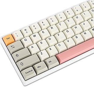 61 Keycaps 104 Keys Backlight PBT Keycaps OEM Profile for Ducky / GH60 / GK61 / RK61 / ALT61 60% MX Mechanical Gaming Keyboard (9009)