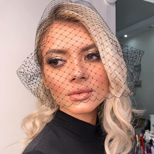 Black Birdcage Veil Gothic Wedding Fascinators For Women Masquerade Ball Halloween Alternative Bride #TOP3