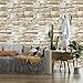 HOMOH - Papel pintado de piedra 3D autoadhesivo para pared, 0,45 x...