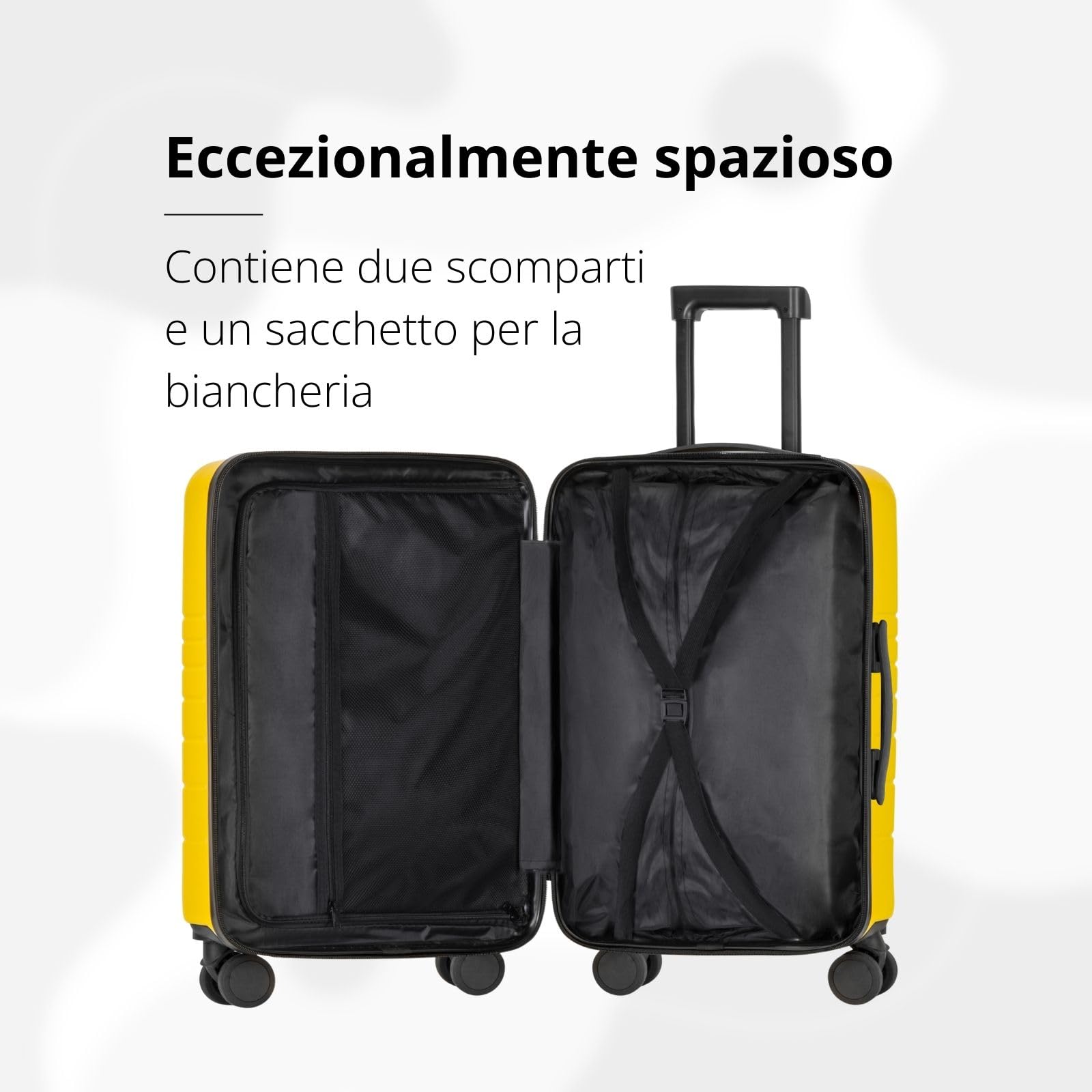 ETERNITIVE - Valigia I Valigia Bagaglio in ABS I Trolley Bagaglio a Mano con Lucchetto TSA I Valigia Bagaglio con Ruote a 360° I Valigia Bagaglio a Mano