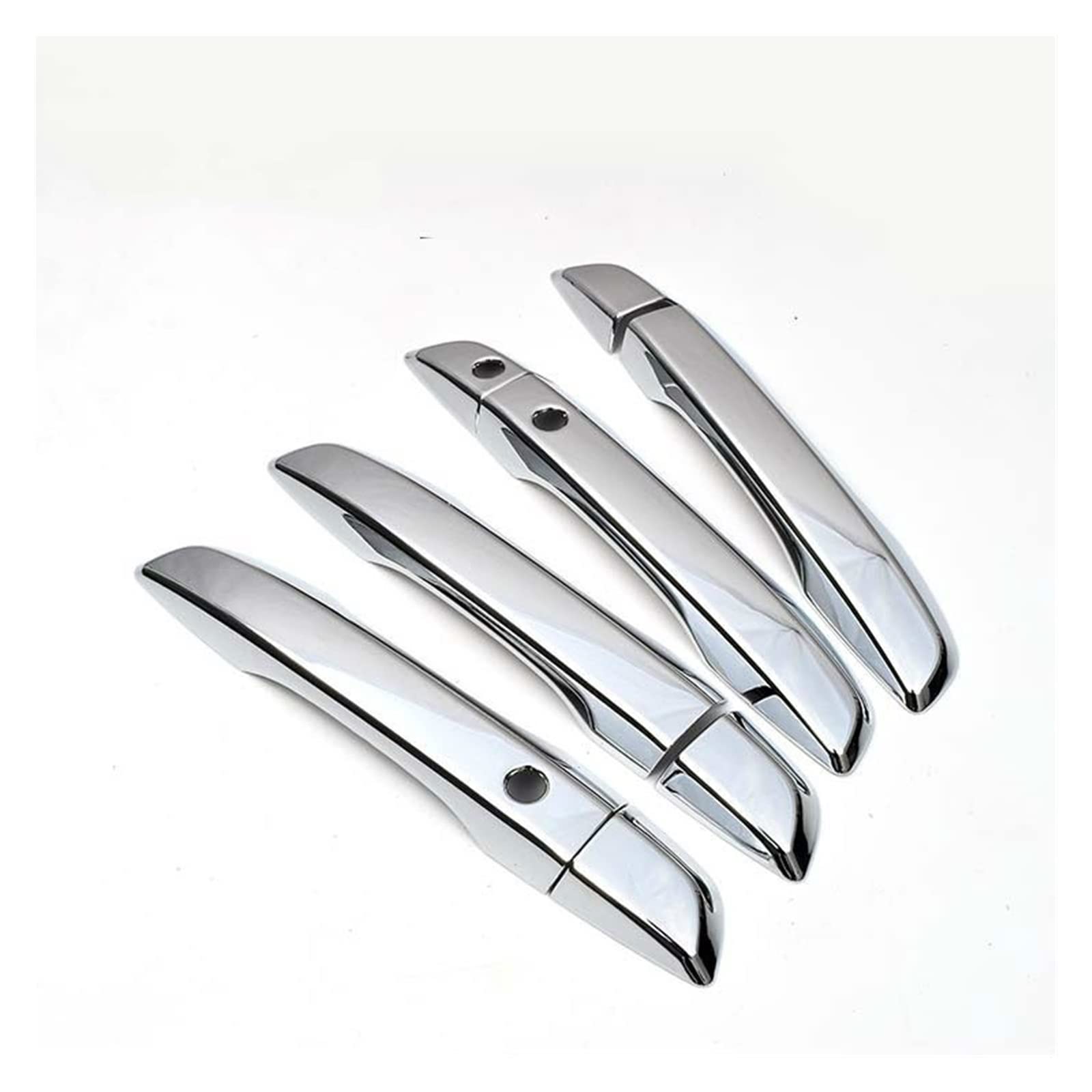 Rinkteea One Color Exterior Car Door Handle For Civic Sedan Hatchback 2016-2019 Abs Chrome Door Handle Cover Trim Overlay Car Styling Molding 2 Colors(Silver 2 Buttons)