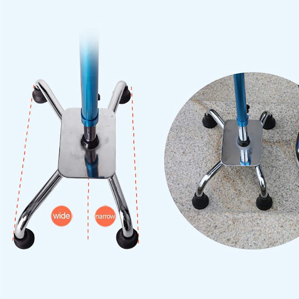 Bastón para caminar con luz LED Camping Senderismo Bastón de trekking, bastón 8 niveles de altura ajustable Ayuda para la movilidad, pie antideslizante, con una práctica correa para la muñeca para