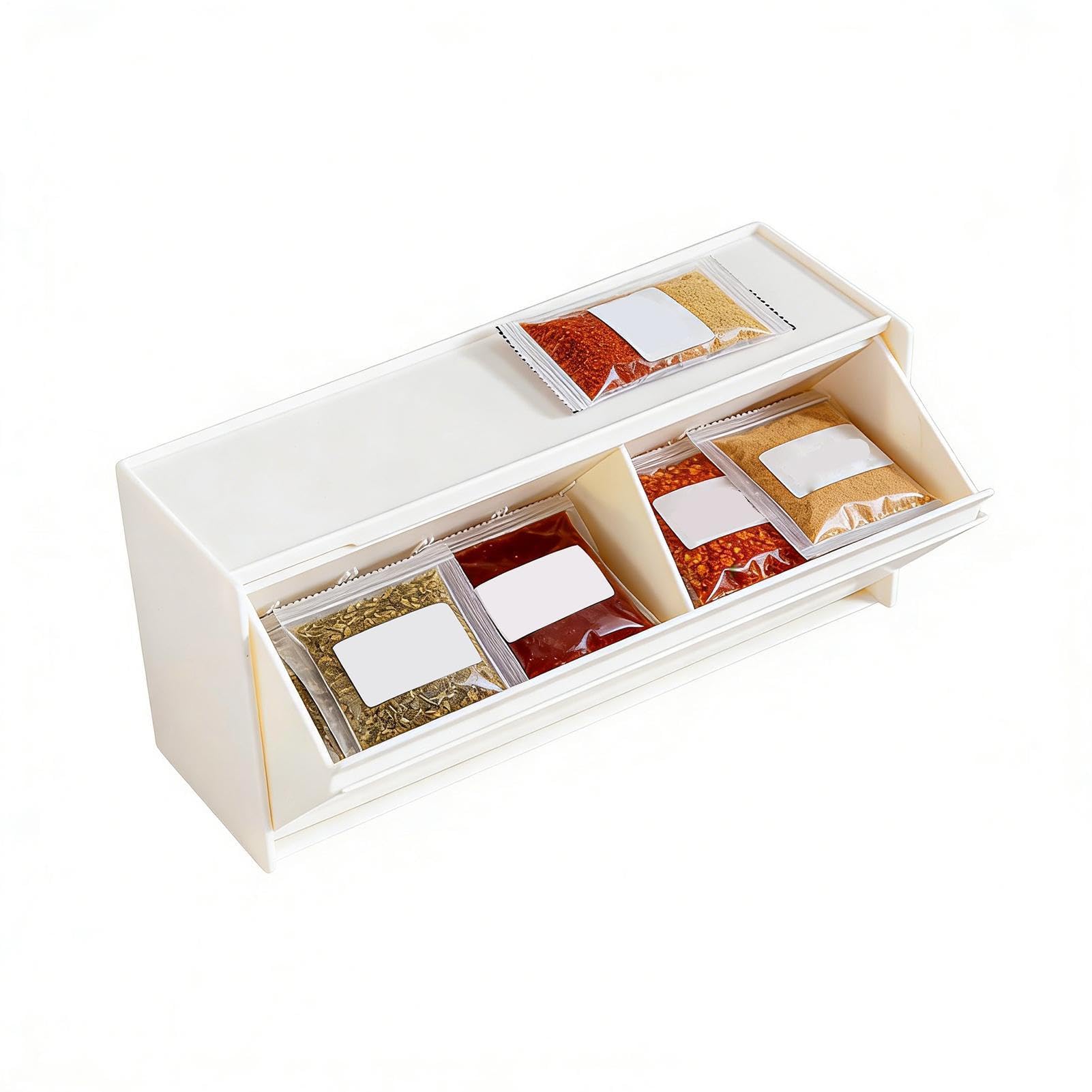Porte de meuble et placard optimisés avec la boîte de rangement magnétique frigo