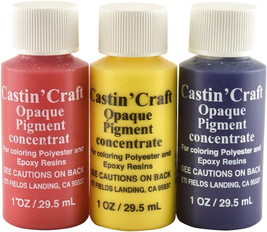 Casting Resin 1 Oz Opaque Dye Primary Color Set