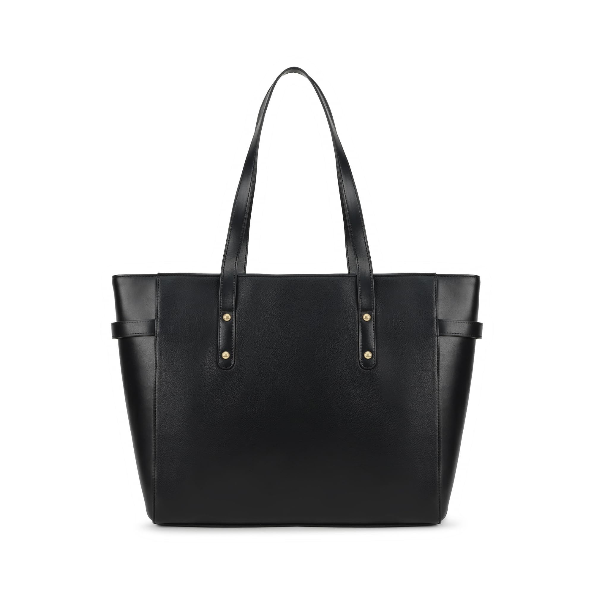 fastrack Black Powermode Laptop Tote For Women | Black Faux Leather Bag | Fits Upto 15" Laptop | Ladies Tote Bag with Zipper Closure & Utility Pockets-picture-10