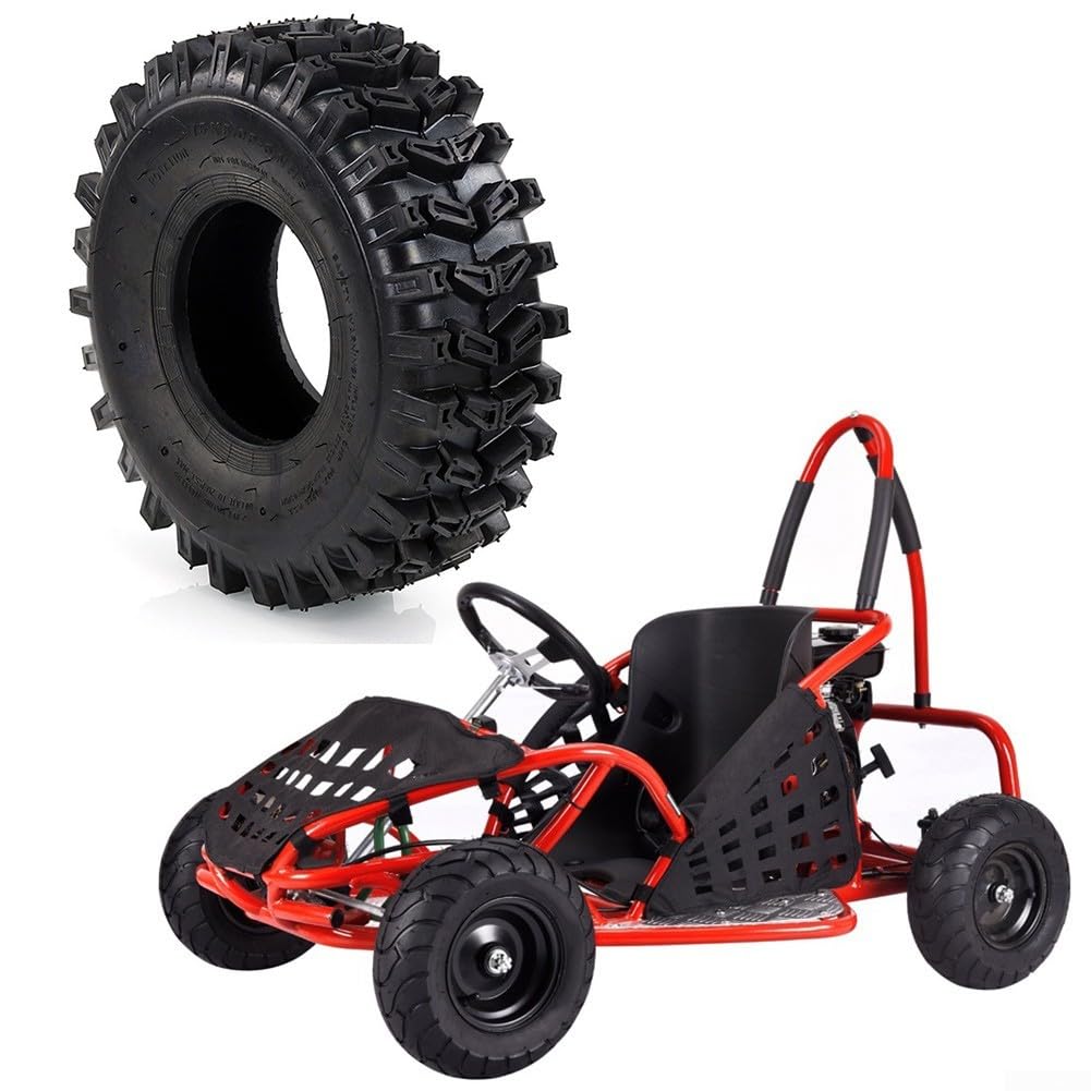 Neumático sin cámara de 15 x 5.00-6 de goma resistente de 4 capas para ATV Go Kart cortacésped tractor de jardín quitanieves grueso resistente al desgaste neumático de vacío todo terreno