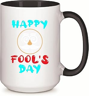 Celebrate April Fools Day with Jokes and Gifts for Friends Brother Sister and Colleagues 11oz 15oz Inner Color Accent Mug