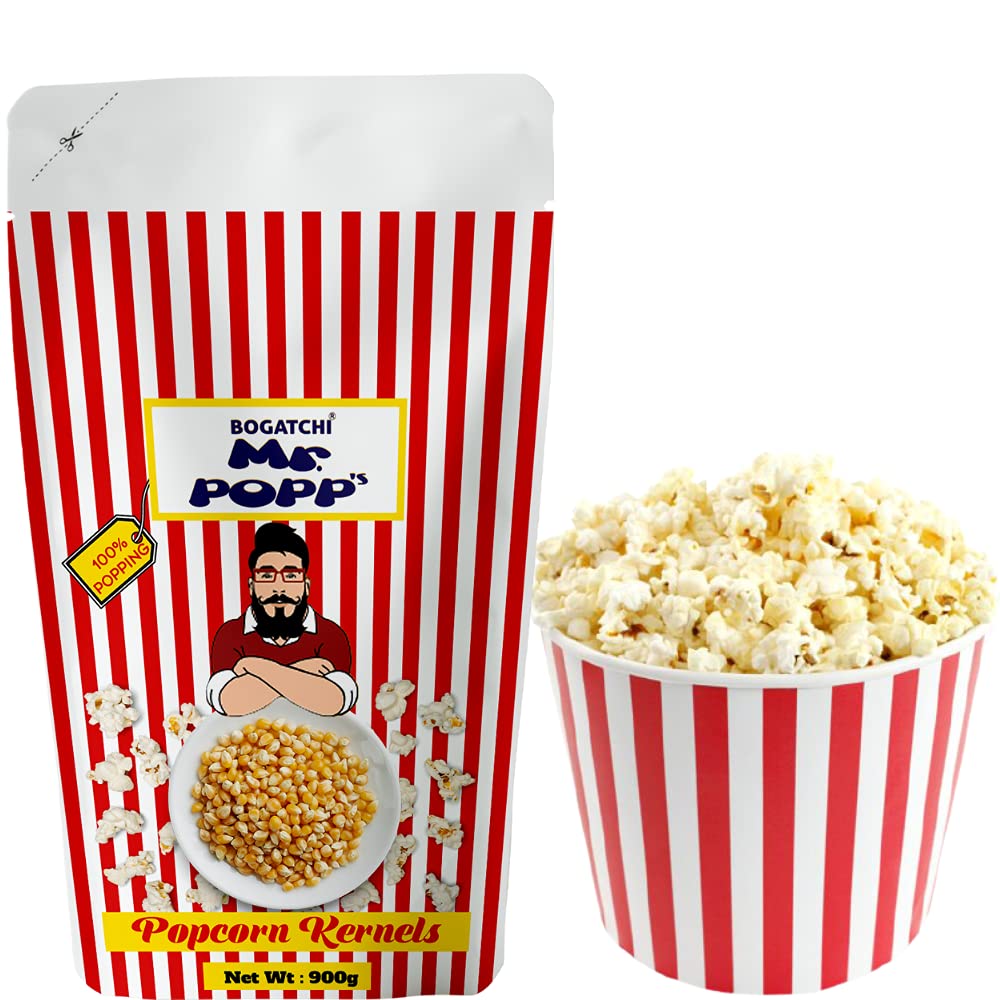 BOGATCHI Natural Popcorn Kernels | 100% Popping Popcorn Kernels| Ready to Cook | Instant Popcorn |Popcorn Seeds |900g |A4-picture-24