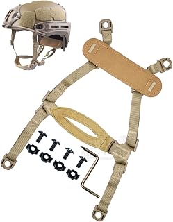 4Points Tactical Helmet Retention System Chin Strap with and Screws for Mich | Fast | IBH Helmet | Helmet Accessories Paintball Hunting Shooting